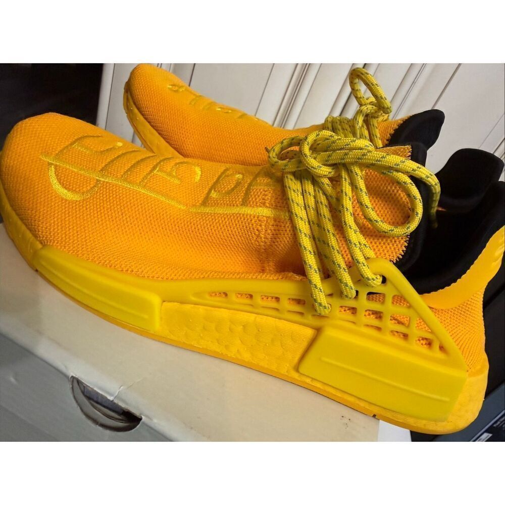 Adidas Men's Pharrell Williams Human Race NMD Athletic Sneaker Shoes Yellow 8.5